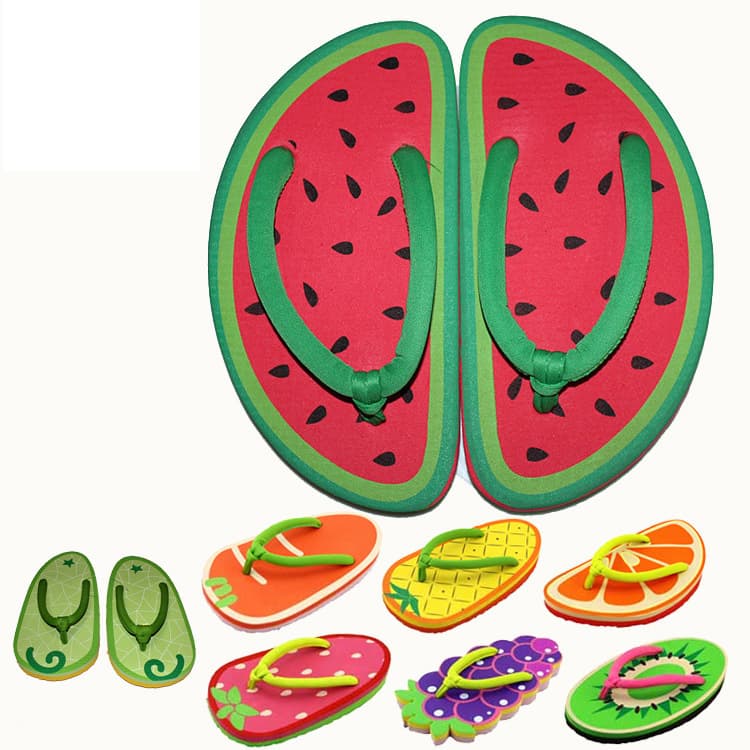(Cross-border trading), summer cartoon cute flip flops flat, slippers, beach footwear, print, with toe post