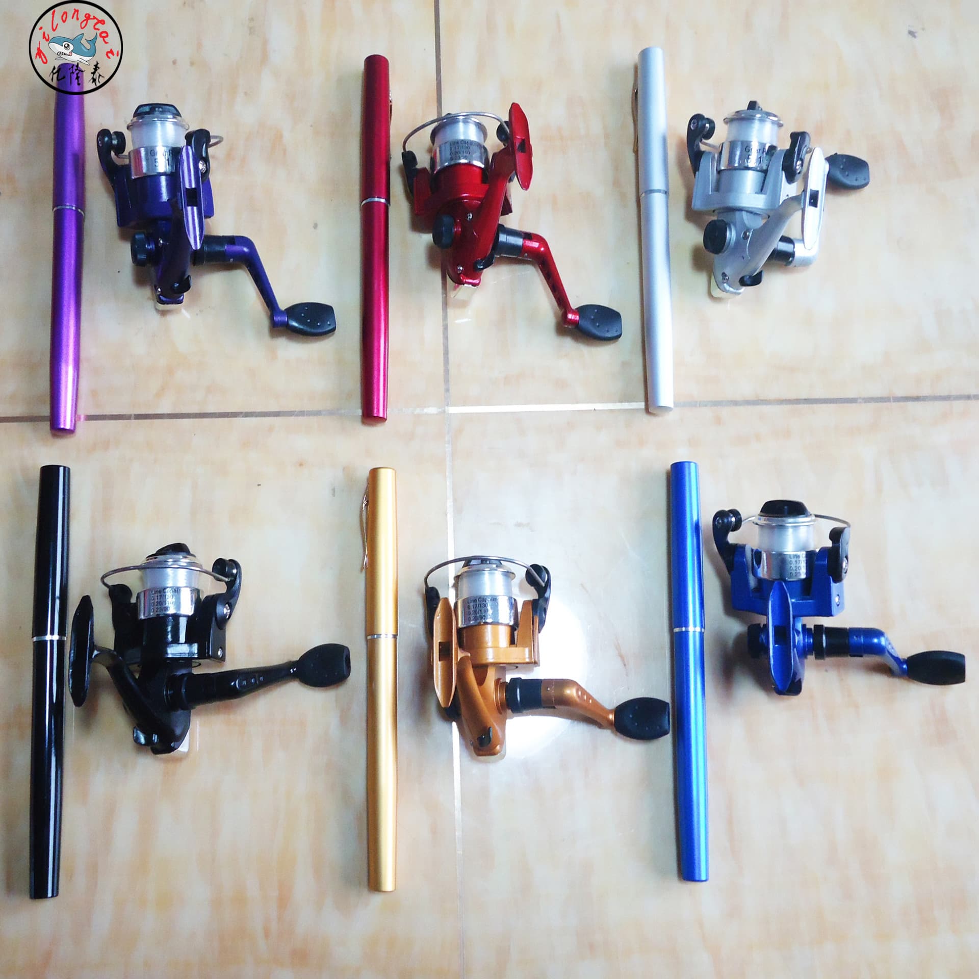 Pen fishing rod 1M mini spinning wheel fishing rod telescopic pocket rod fishing rod fishing line fish pen Luya rod