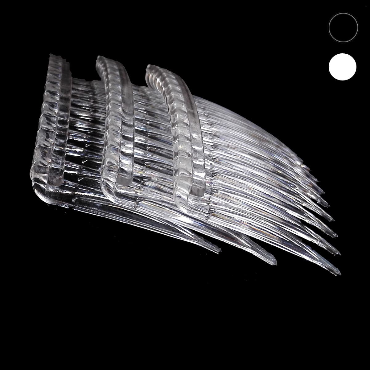 Plastic crooked hair accessory, white brush, DIY, simple and elegant design 1