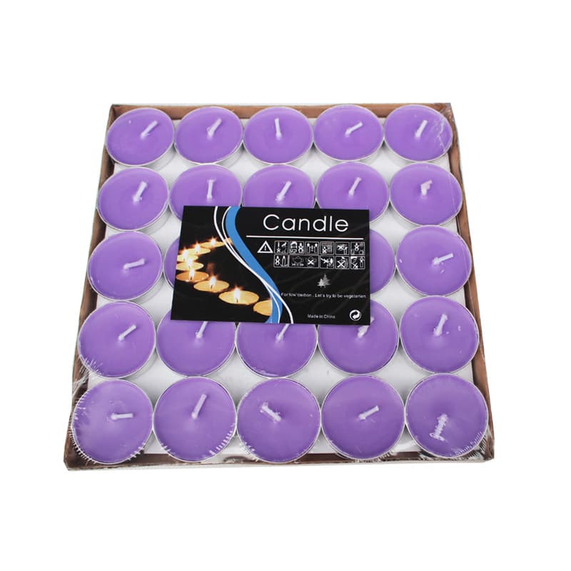 Factory wholesale circular aroma candle birthday romantic smokeless atmosphere sensing wedding arrangement tea candlelight small candle 3