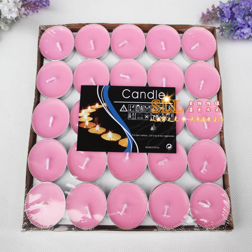 Factory wholesale circular aroma candle birthday romantic smokeless atmosphere sensing wedding arrangement tea candlelight small candle 4