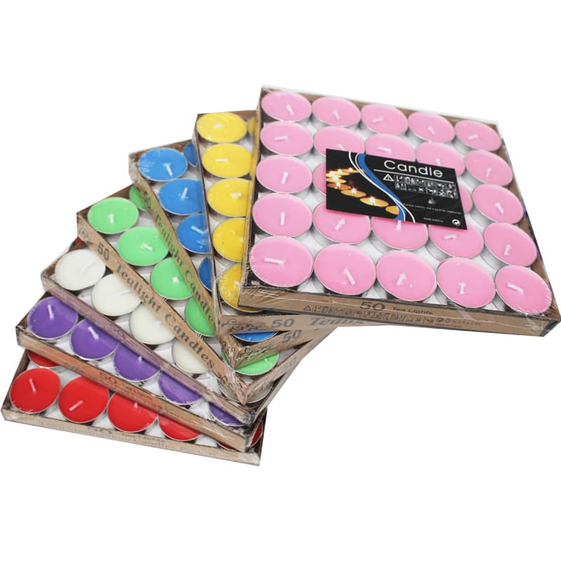 Factory wholesale circular aroma candle birthday romantic smokeless atmosphere sensing wedding arrangement tea candlelight small candle 1
