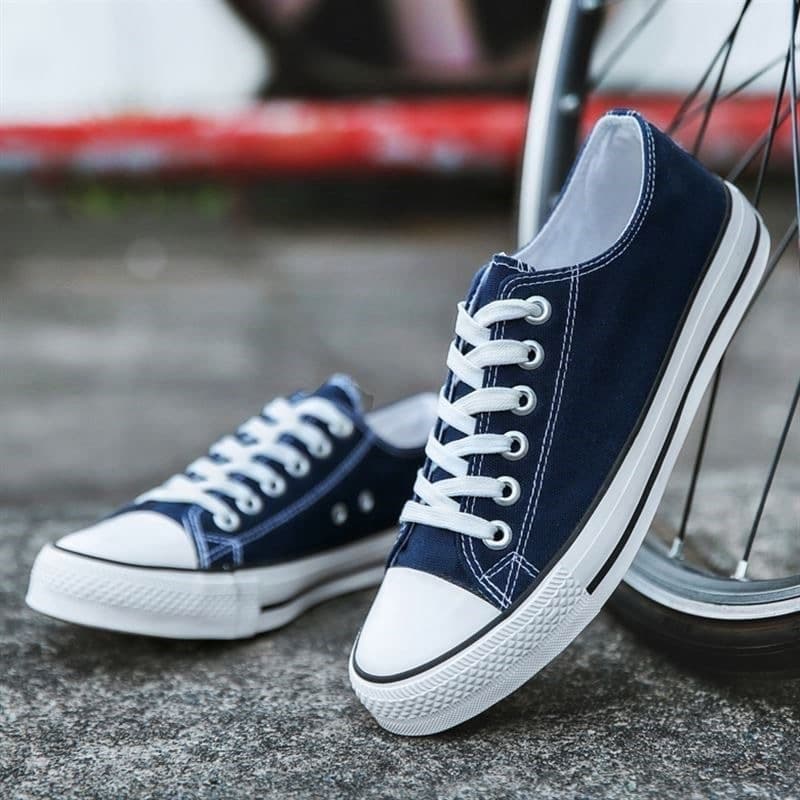 New canvas shoes men's trendy shoes men's casual couples men's shoes students Korean style lace-up low-top sneakers students 3