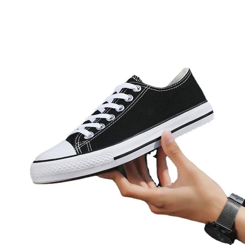 New canvas shoes men's trendy shoes men's casual couples men's shoes students Korean style lace-up low-top sneakers students 5