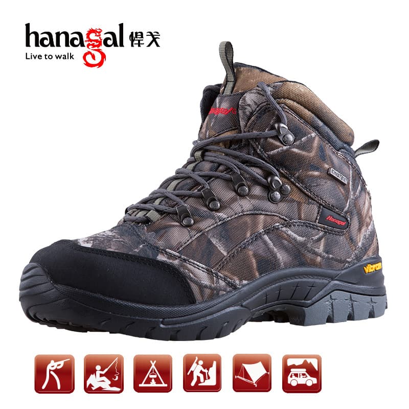 Diren camouflage to help 6 -inch hunting non -slip, abrasion -resistant rubber V base waterproof camouflage hunting shoes to support a generation 1