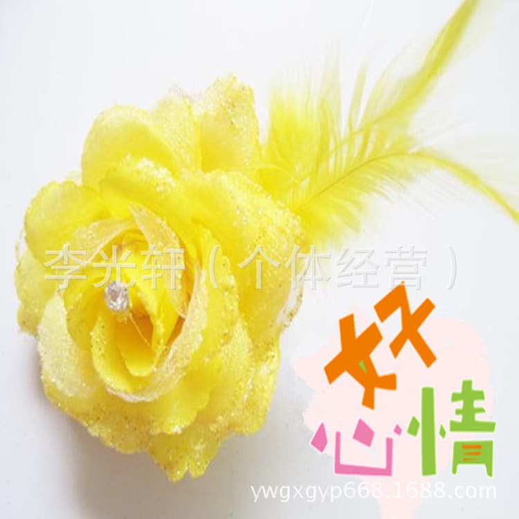 Factory wholesale dance performance flowers bride's wrist flower head flowers new accessories inlaid diamond flowers hair jewelry clothing 2