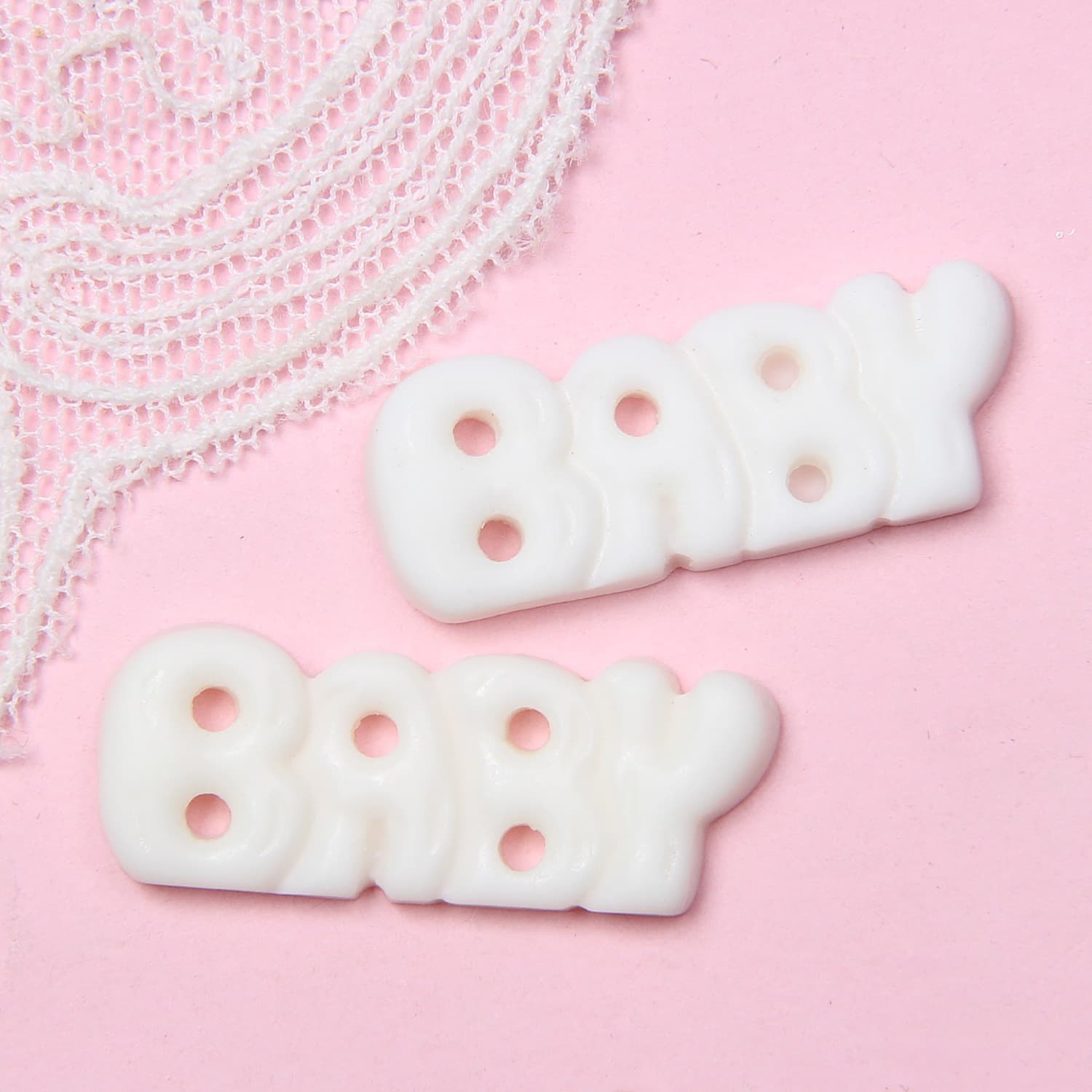 Cream accessories with letters, hair accessory, handle, phone case, DIY, English 4