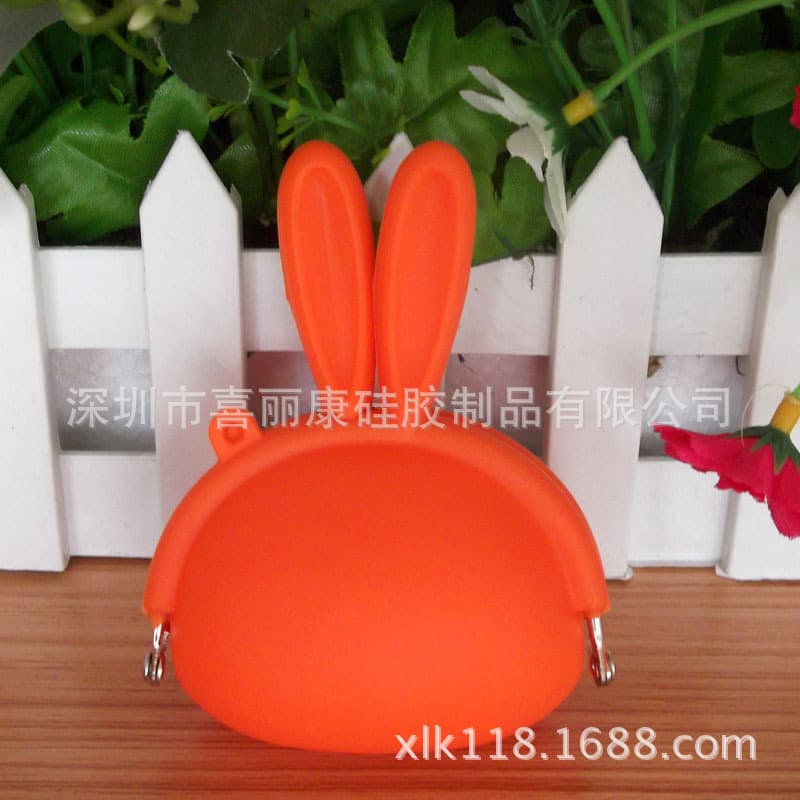 Silicone coin purse wholesale, rabbit ear bag, animal wallet 2