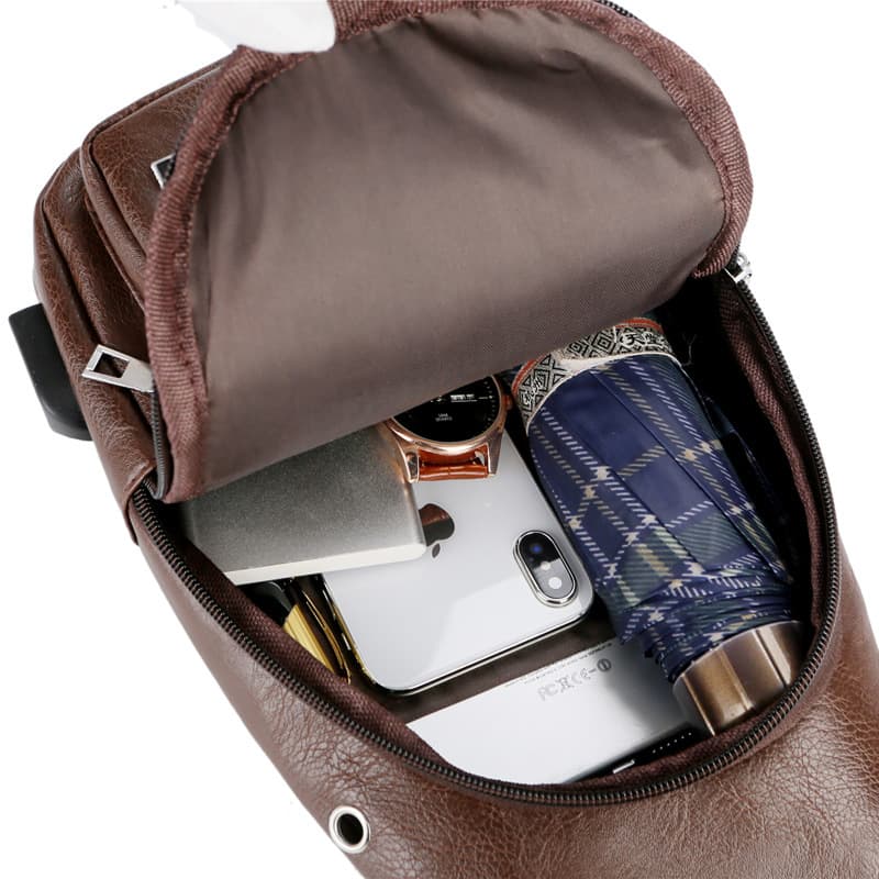 (Cross-border trading), handheld chest bag, casual sports polyurethane shoulder bag, dropshipping available 5