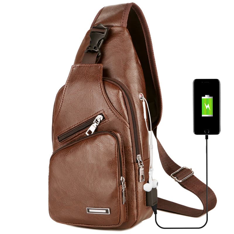 (Cross-border trading), handheld chest bag, casual sports polyurethane shoulder bag, dropshipping available 1