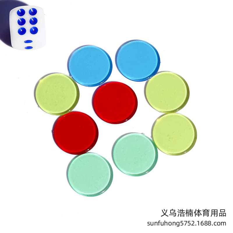 Transparent plastic chips game coins transparent color chip pieces 19MM bingo game accessories chips BiNGO 4