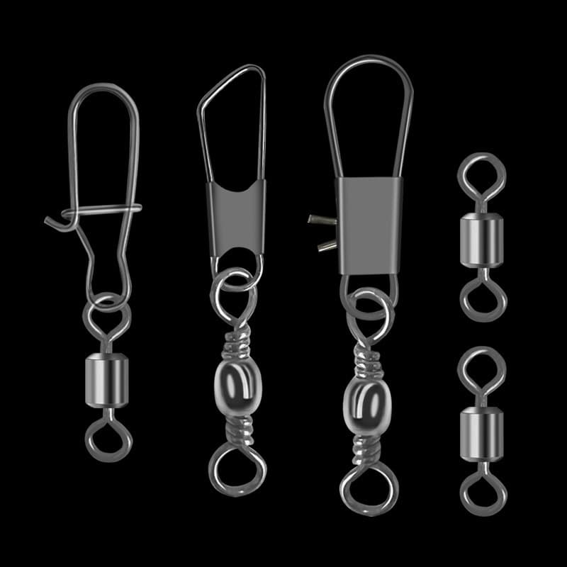 100 pieces in a pack B-shaped connector swivel fishing gear accessories figure 8 ring pin fishing accessories 8 figure ring wholesale 4