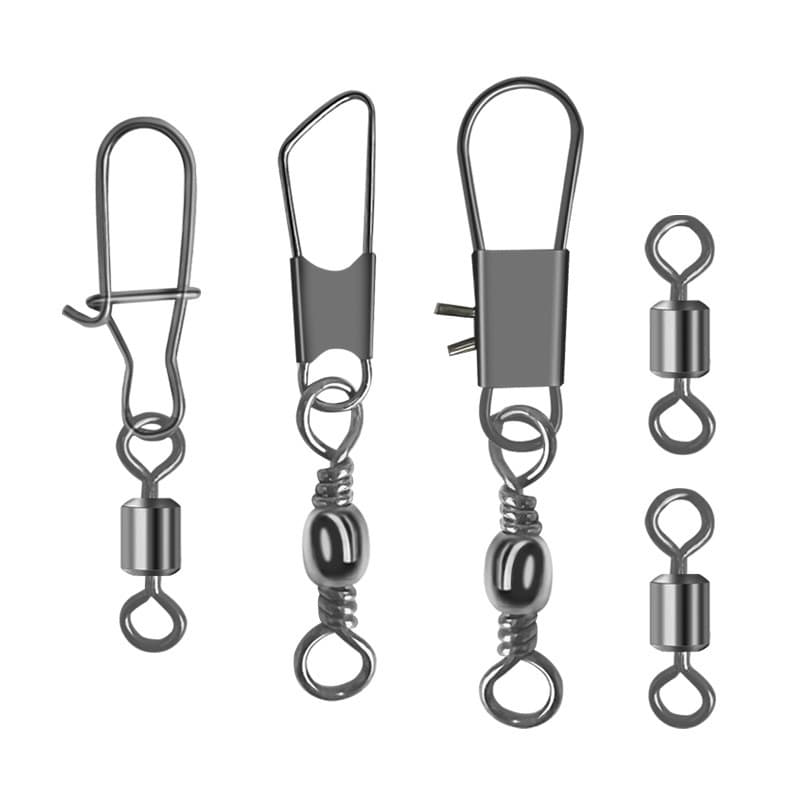 100 pieces in a pack B-shaped connector swivel fishing gear accessories figure 8 ring pin fishing accessories 8 figure ring wholesale 5