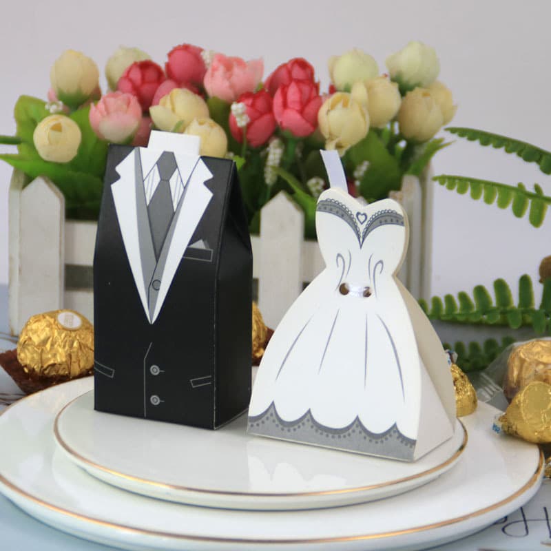 European -style new western dress wedding wedding candy box wedding candy box bridegroom bride wedding sugar box group gift box 3