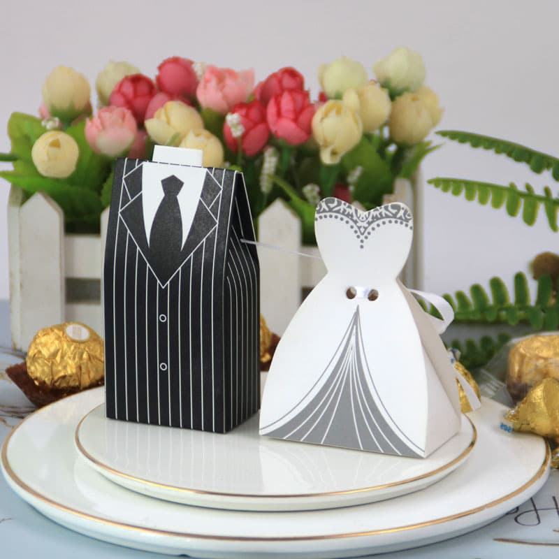 European -style new western dress wedding wedding candy box wedding candy box bridegroom bride wedding sugar box group gift box 4