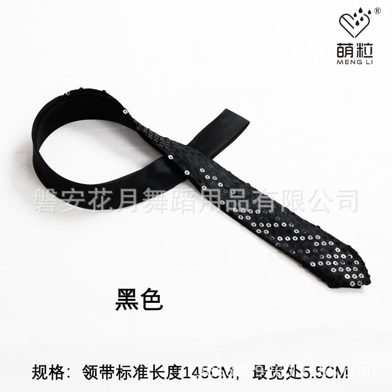 Sequin tie men and women sequin tie formal wear Korean narrow version wedding party party performance stage tie 4