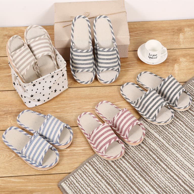 Home summer men's slippers, women's slippers, cotton and linen, dropshipping available