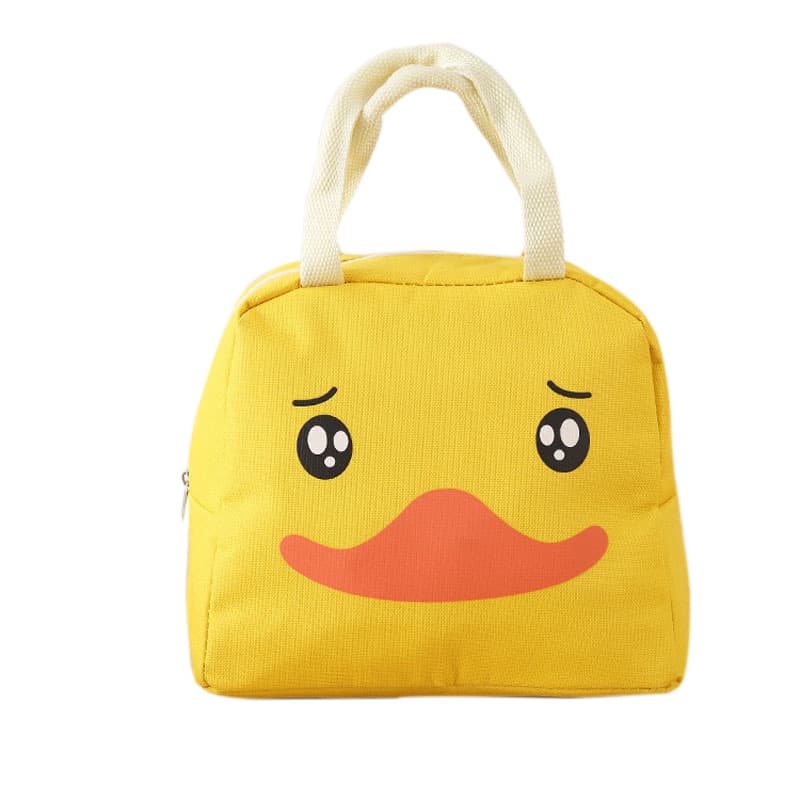 Cartoon thermal bag for students, lunch box bag, convenient handheld picnic bag, capacious purse 5