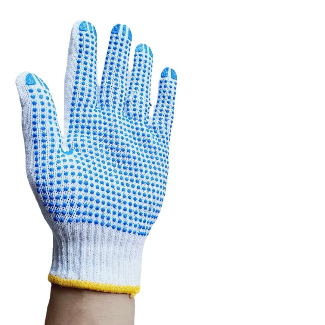 Labor protection gloves wholesale cotton yarn safflower industrial knitted white gloves thread gloves wear-resistant thickened construction protection cotton thread 4