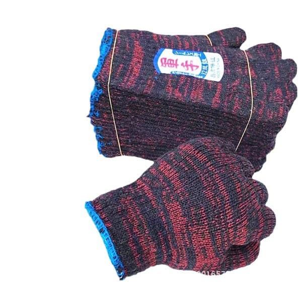 Labor protection gloves wholesale cotton yarn safflower industrial knitted white gloves thread gloves wear-resistant thickened construction protection cotton thread 5