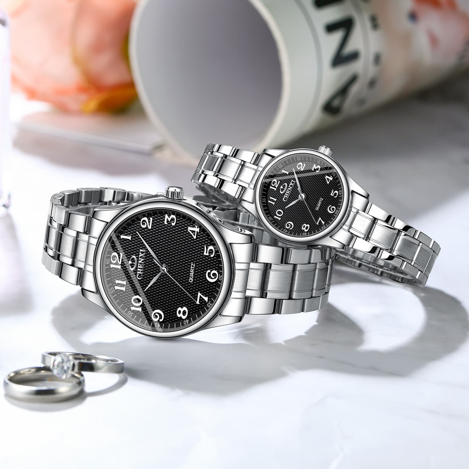 (Cross-border trading), watch, quartz steel belt for men and women, for beloved 3