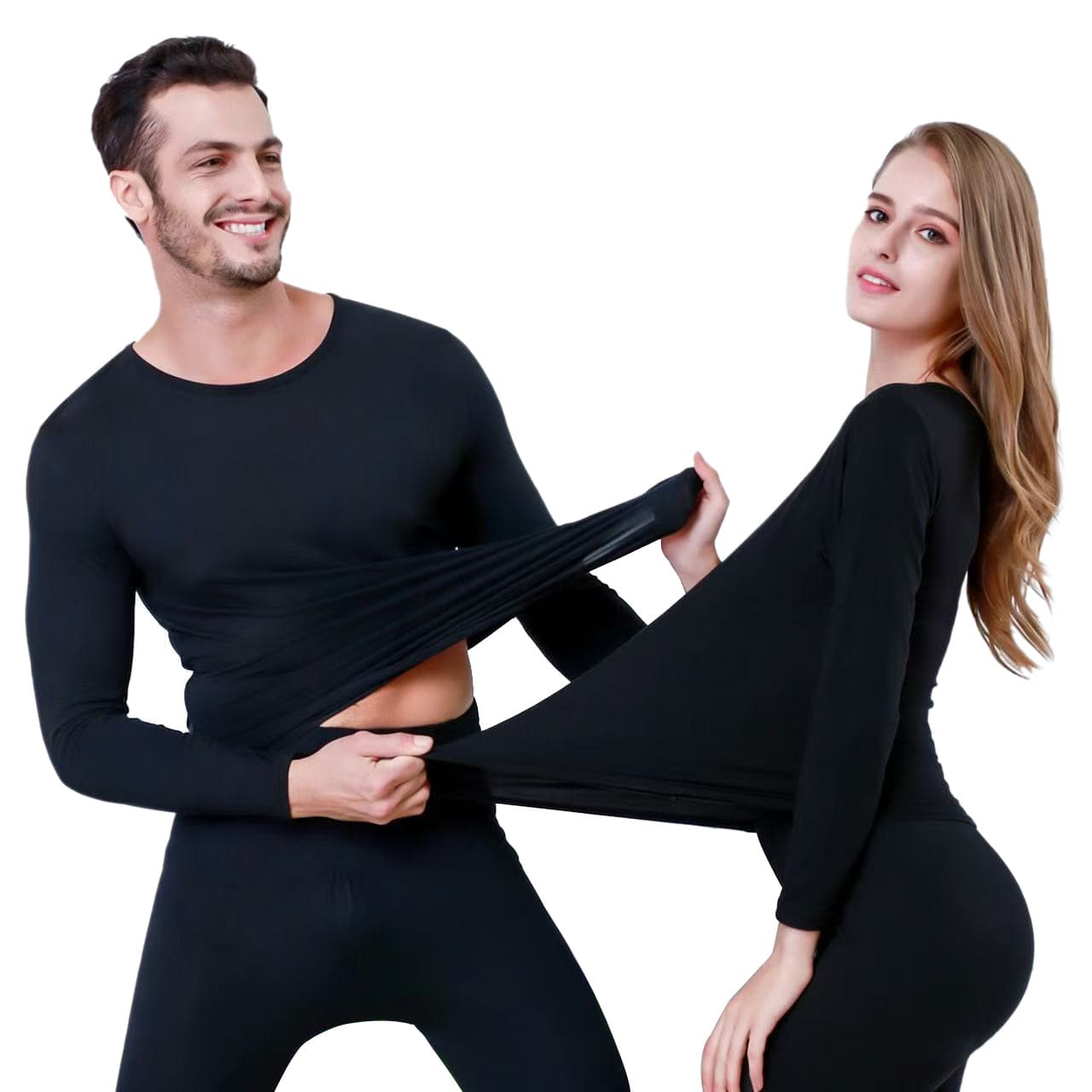 Men's demi-season thin thermal underwear, keep warm set with a round collar, winter sweater, plus size, for beloved 1