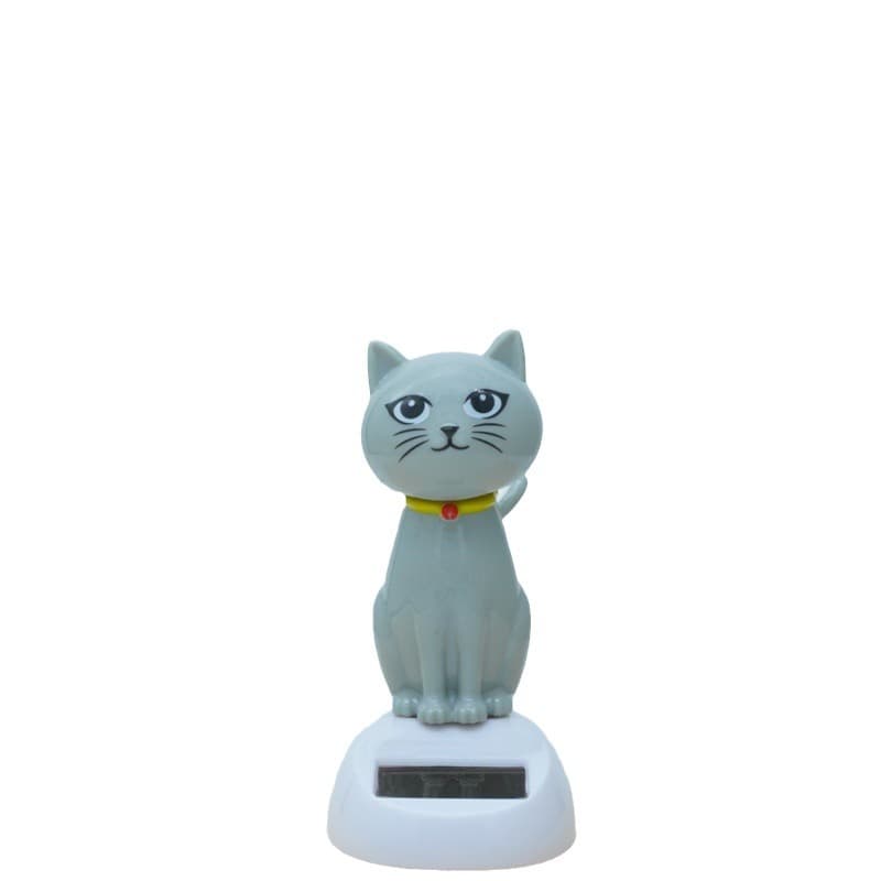 Cross-border solar ornaments cute and rich lucky cat creative car supplies decoration wave cat handicrafts inside the car 5