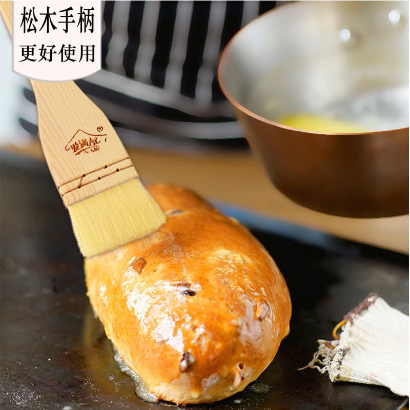 Wool brush baking furniture household wooden handle barbecue brush soft oil brush baking tool barbecue brush oil brush 4