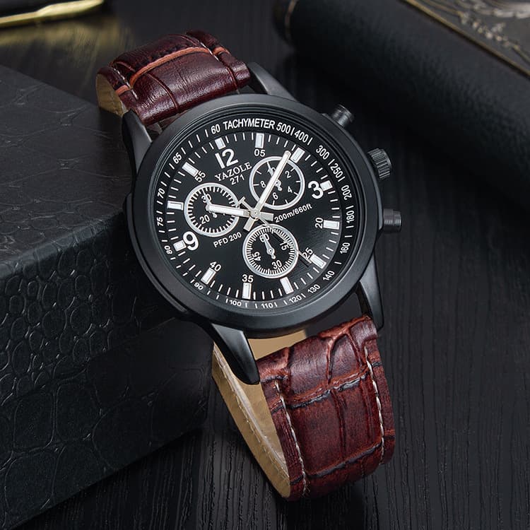 (Cross-border trading), waterproof men's watch for students, quartz belt 2