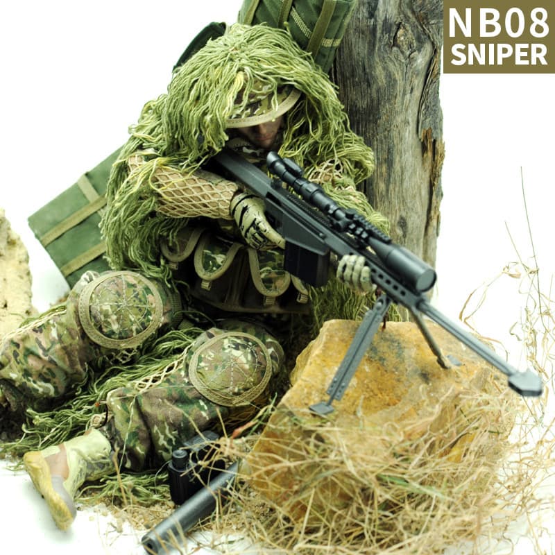 Factory wholesale plastic collector -grade multi -accessory 12 -inch sniper band Barreta military model 1/6 soldiers 5
