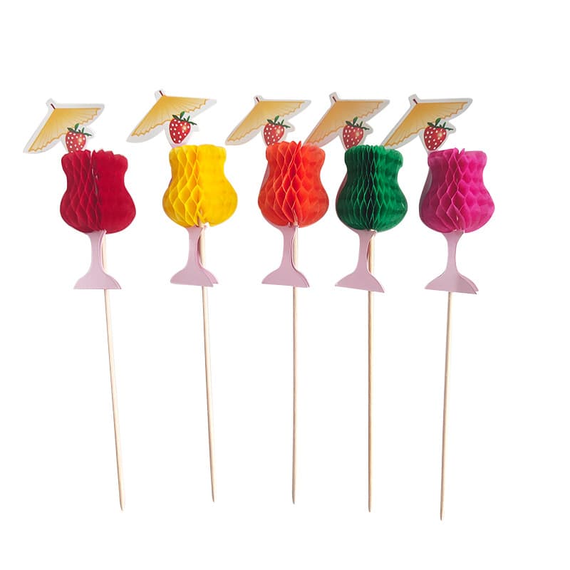 Supply of cocktail decorative umbrella -shaped bamboo sticks, snack cakes, fruit visa small umbrella visa 5