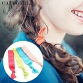 [2元店 韩版发饰 继承者们 打结皮筋发圈 发圈糖果色发绳 hair tie] 4