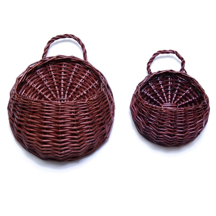 Large iron vine editor wall hanging basket home decoration semi -fan -shaped plastic flower wall decoration 1