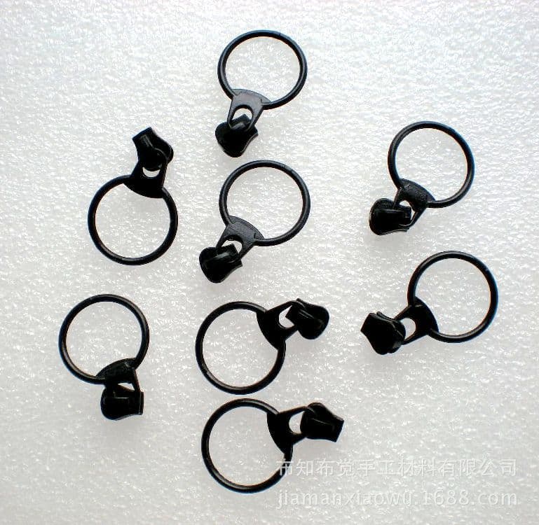 Ring with zipper, (Physicals), 16 colors, 3 size 2