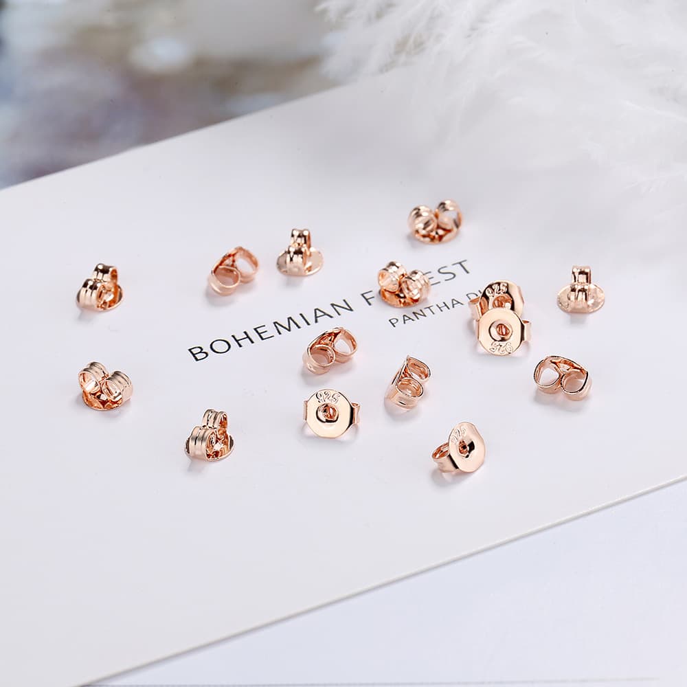 Platinum golden earrings, accessory, accessories, copper pendant, pink gold, DIY 3