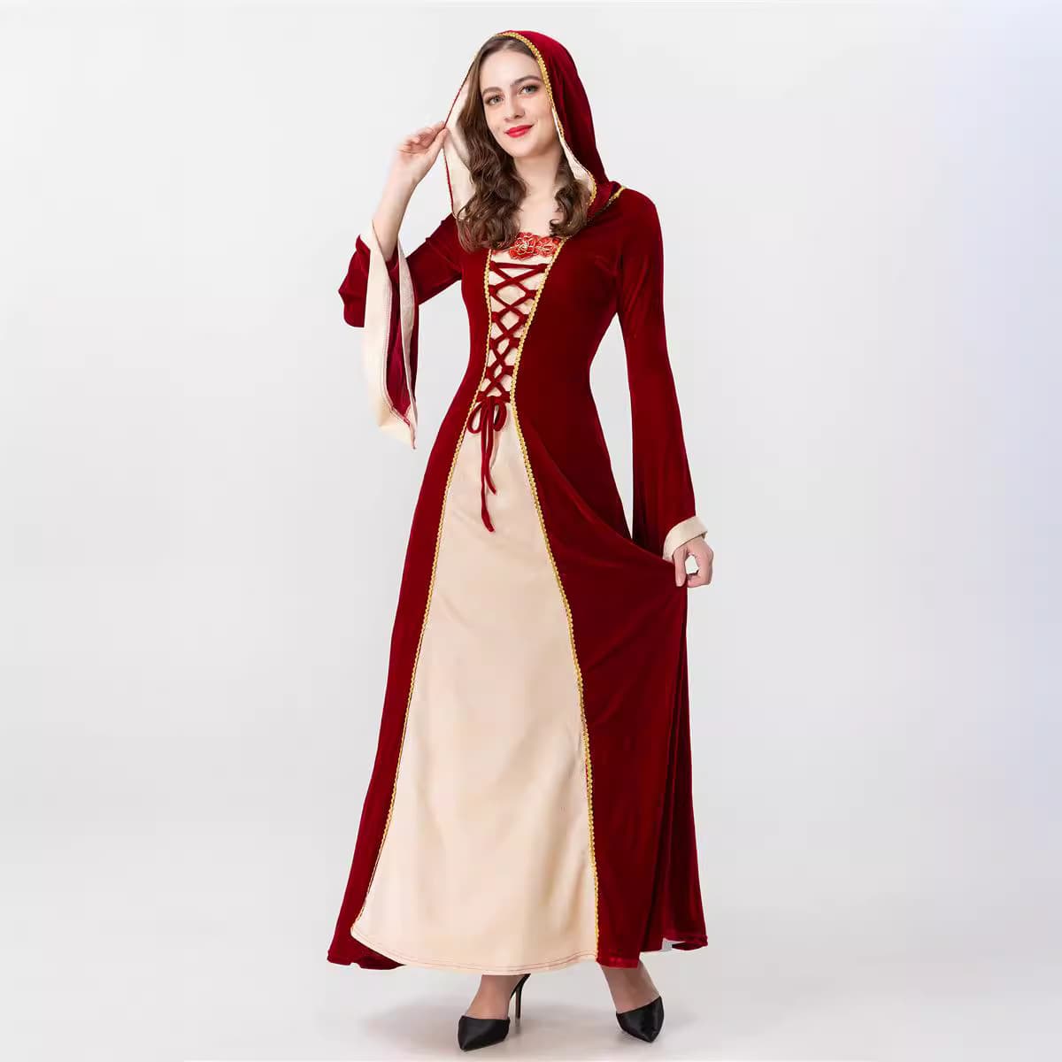 The new noble robe palace premiums European and American game uniform palace robe role -playing makeup ball clothing clothing 4