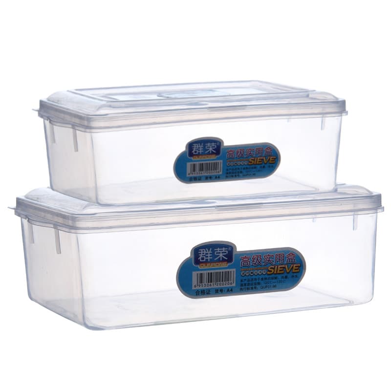 Food -grade PP Plastic Freishment Box Transparent Rectangular Storing Box Covering Takeaway Box Crown Crown Frozen Box 5