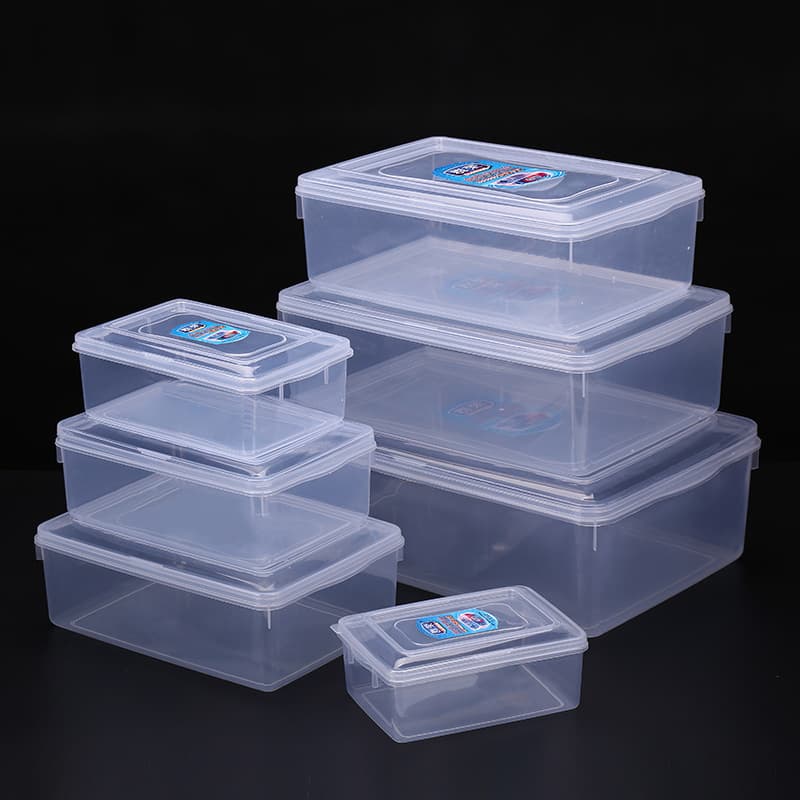 Food -grade PP Plastic Freishment Box Transparent Rectangular Storing Box Covering Takeaway Box Crown Crown Frozen Box 1