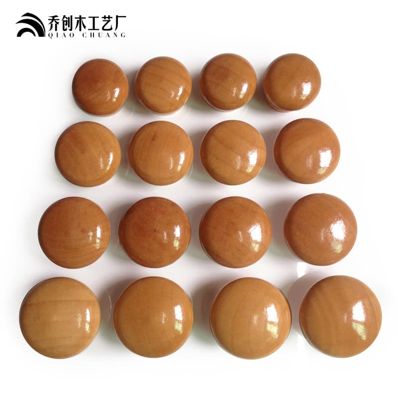 Solid wood furniture cabinet door circular single -hole small pull hand modern minimalist drawer cabinet wooden pull hand wardrobe wooden handle 5