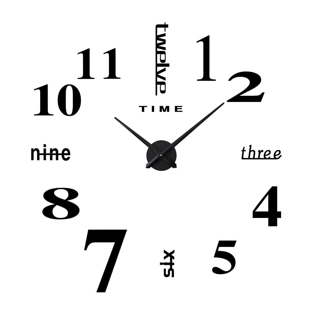 Cross -border hot sale creative large hanging clock 47 -inch DIY acrylic watch 3D home decoration wall sticker clock 5