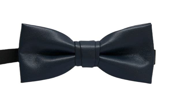 Fashionable polyurethane black bow tie handmade with bow, Korean style 4