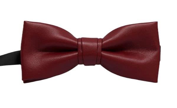 Fashionable polyurethane black bow tie handmade with bow, Korean style 5