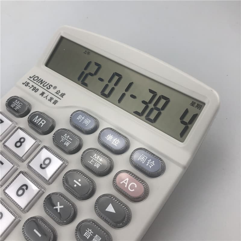 790 voice calculator glass never worn the button super large screen 12 -digit fast food restaurant settlement computer 3
