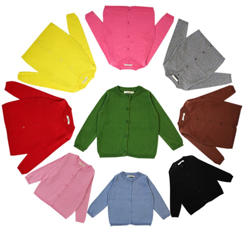 Brand autumn sweater, solid color cardigan, (Physicals), children's clothing 1