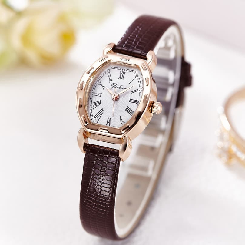 Retro waterproof electronic small fashionable belt, quartz women's watch, Korean style 3