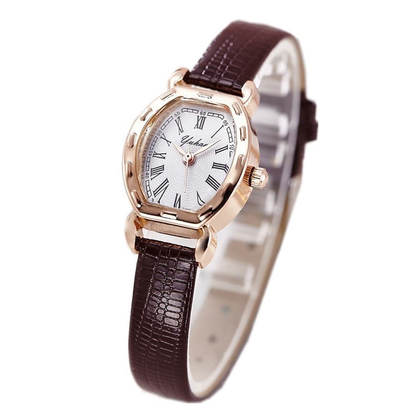 Retro waterproof electronic small fashionable belt, quartz women's watch, Korean style 5