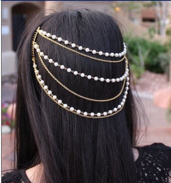 (Cross-border trading), double-sided hair accessory pearl with tassels, European style, ebay, Aliexpress 1