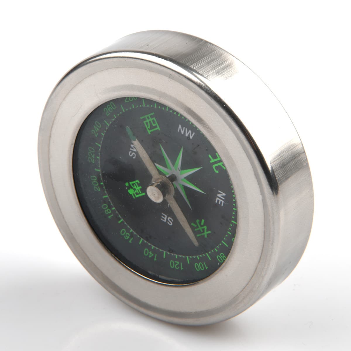 Stainless steel metal shell compass diameter 60mm American portable wild adventure pointed north needle 56G 3