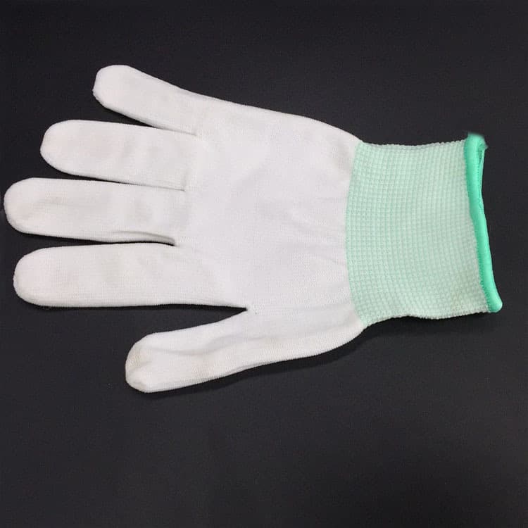 Nylon white knitted electronic gloves dust-free 4