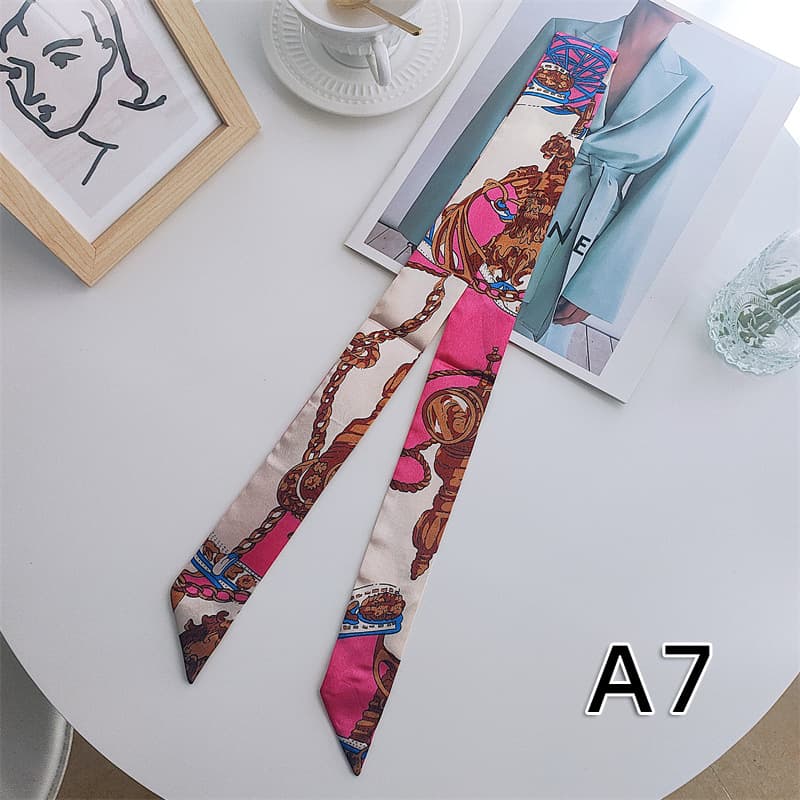 Manufacturer's classic slender section tie bag handle handle handle silk ribbon decorative scarf bag ladies scarf 4